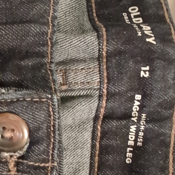 TWO pairs old navy jeans 12 wide leg NWT - Picture 5 of 5